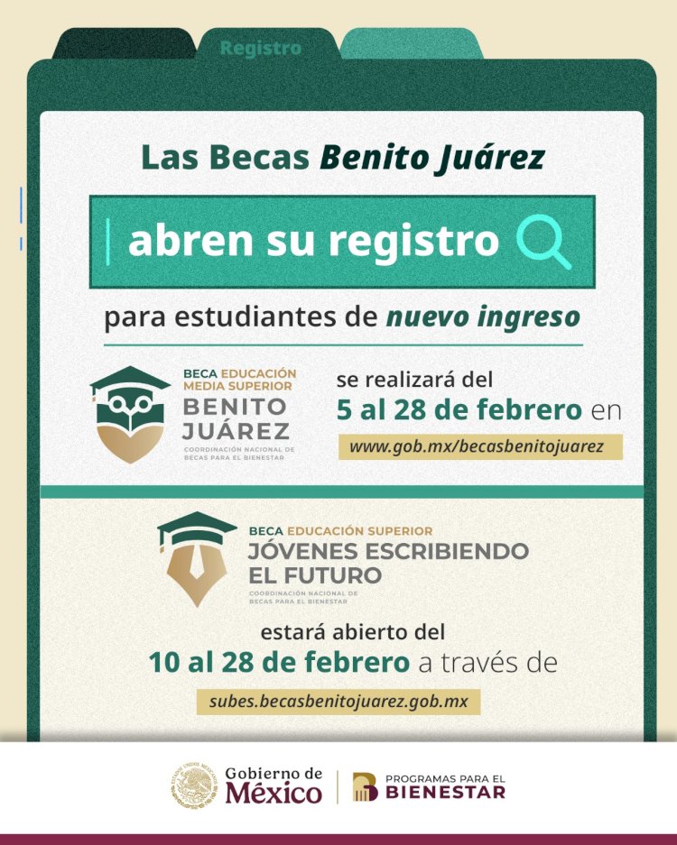 ¡Comienza el registro para las Becas Benito Juárez 2025!