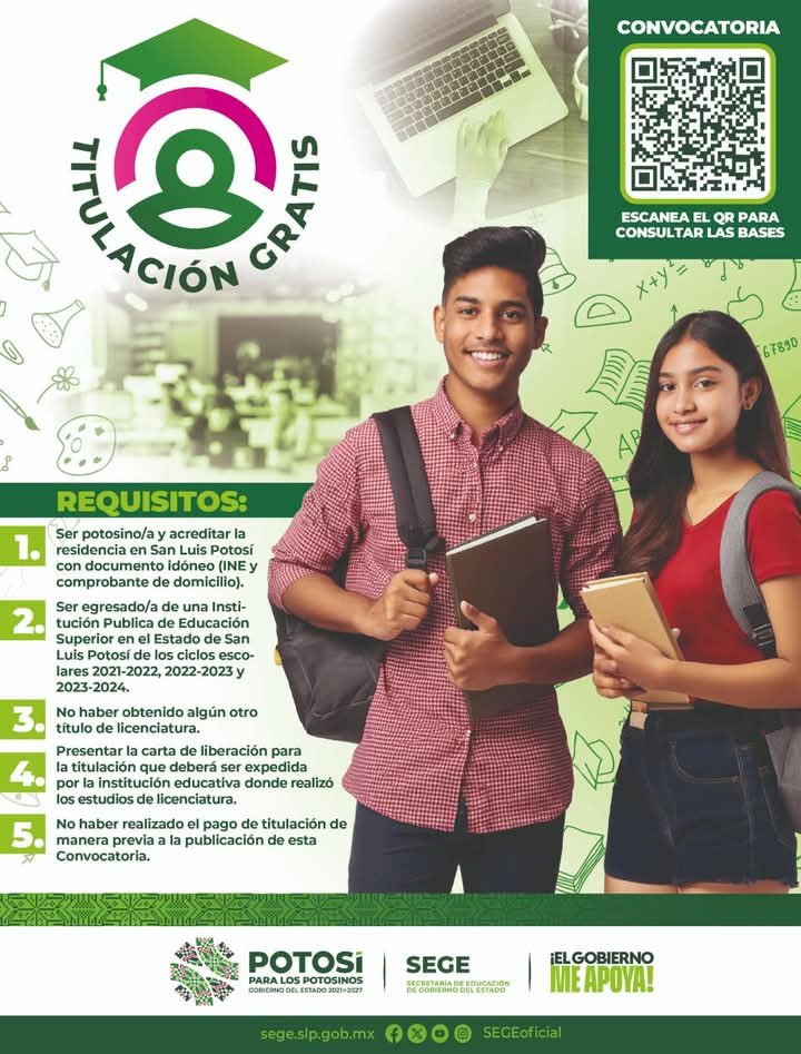 Ricardo Gallardo Anuncia Titulación Gratuita para Egresados de Instituciones Públicas en San Luis Potosí